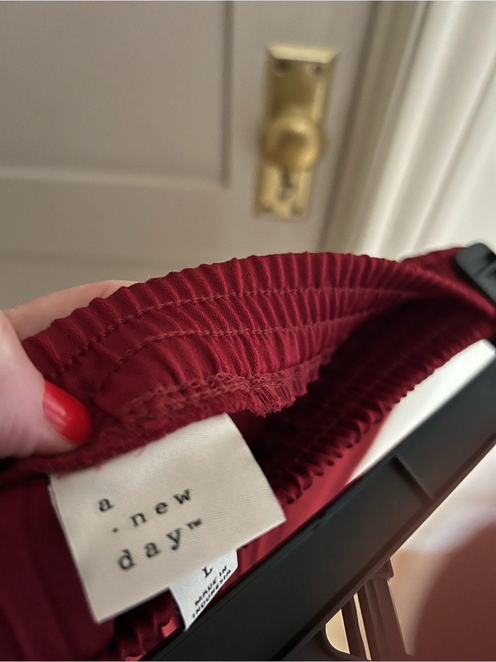 a new day Pleated Midi Skirt in Burgundy - Picture 2 of 3